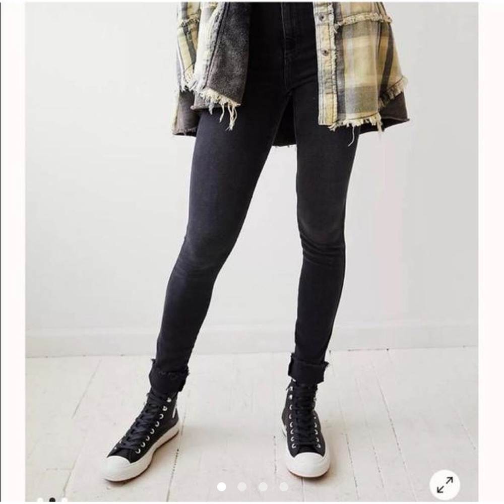 Free People raw hem high waist jegging